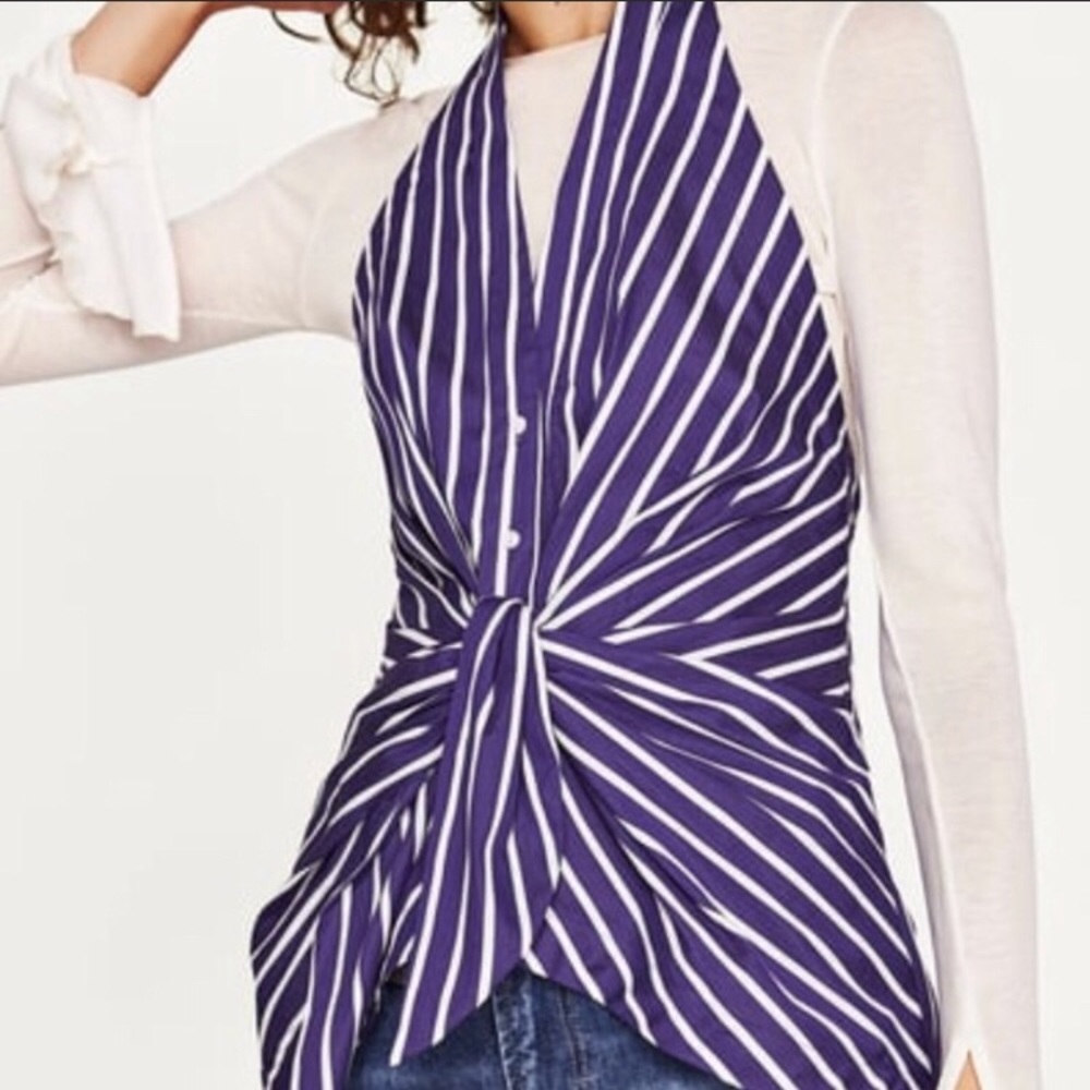 Zara striped halter top brand new but no tags